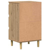 Nachttisch aus massivem Eichenholz Stanculea 40x35x69cm (Holz)