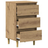 Nachttisch aus massivem Eichenholz Stanculea 40x35x69cm (Holz)