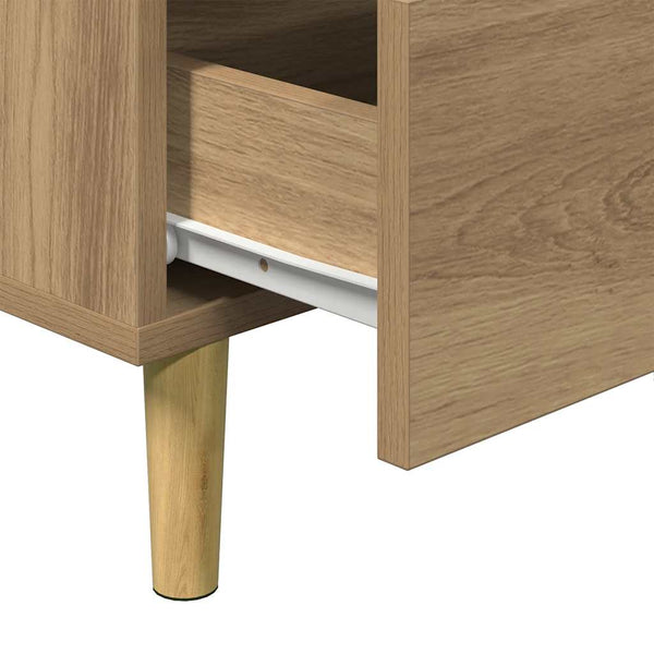 Nachttisch aus massivem Eichenholz Stanculea 40x35x69cm (Holz)