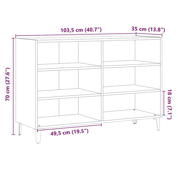 Vanha puu senkki Costenistu 103,5x35x70cm (puinen)