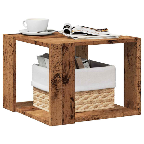 Couchtisch Tufila aus Altholz 40x40x30cm (Holz)