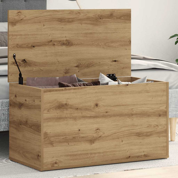 Eichenholz-Aufbewahrungstruhe Handwerker Cimbru 84x42x46cm (Holz)