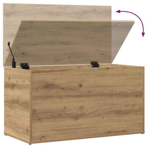 Eichenholz-Aufbewahrungstruhe Handwerker Cimbru 84x42x46cm (Holz)