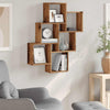 Regal Varol 78x15x93cm aus Altholz und Kuben (Spanplatte)