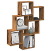 Regal Varol 78x15x93cm aus Altholz und Kuben (Spanplatte)