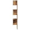 Altes Wand-Eckregal Donas 20x20x127,5cm (Spanplatte)