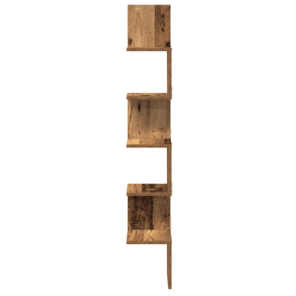 Altes Wand-Eckregal Donas 20x20x127,5cm (Spanplatte)