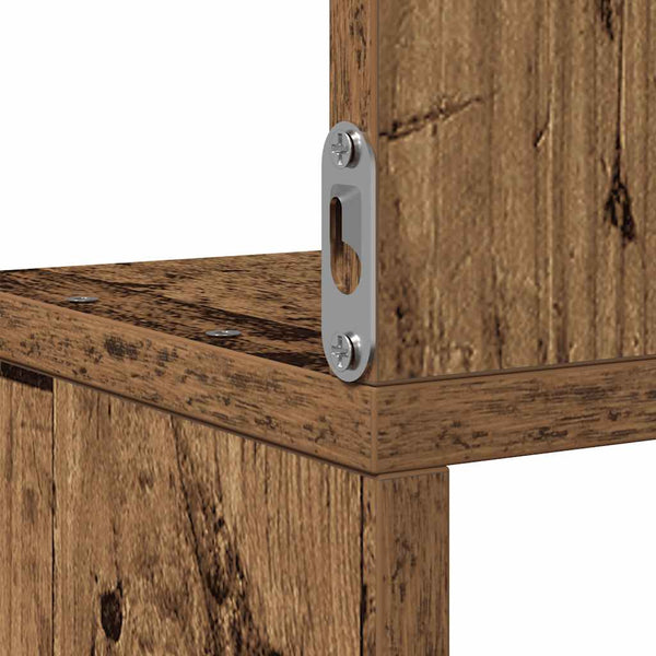 Altes Wand-Eckregal Donas 20x20x127,5cm (Spanplatte)