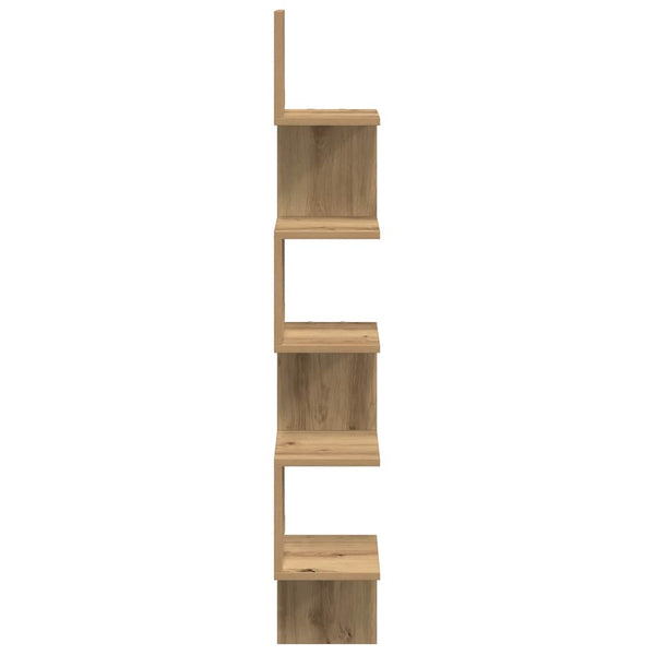 Eckregal Donas aus Eiche, handgefertigt, 20x20x127,5cm (Spanplatte)