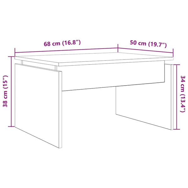 Couchtisch Aurora aus Altholz 68x50x38cm (Spanplatte)