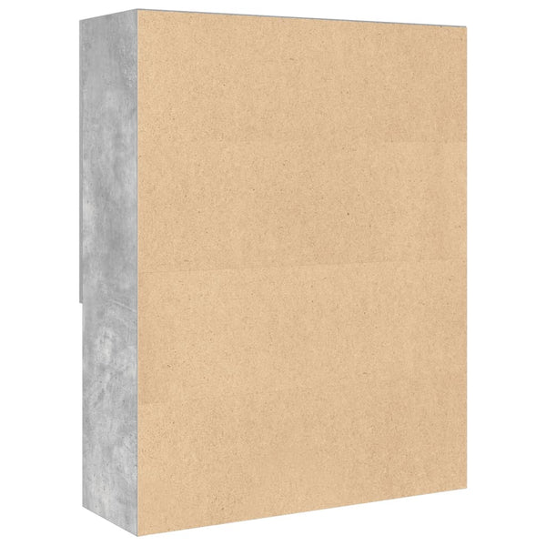 Betongrauer Waschmaschinenschrank Valerin 70,5x25,5x90cm