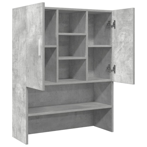 Betongrauer Waschmaschinenschrank Valerin 70,5x25,5x90cm