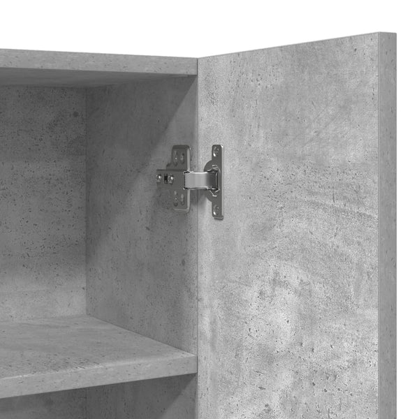 Betongrauer Waschmaschinenschrank Valerin 70,5x25,5x90cm