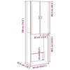 Antiker Holzwaschmaschinenschrank Zoe 64x25,5x190cm