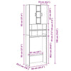 Alter Holzwaschmaschinenschrank Niculcea 64x25,5x190cm