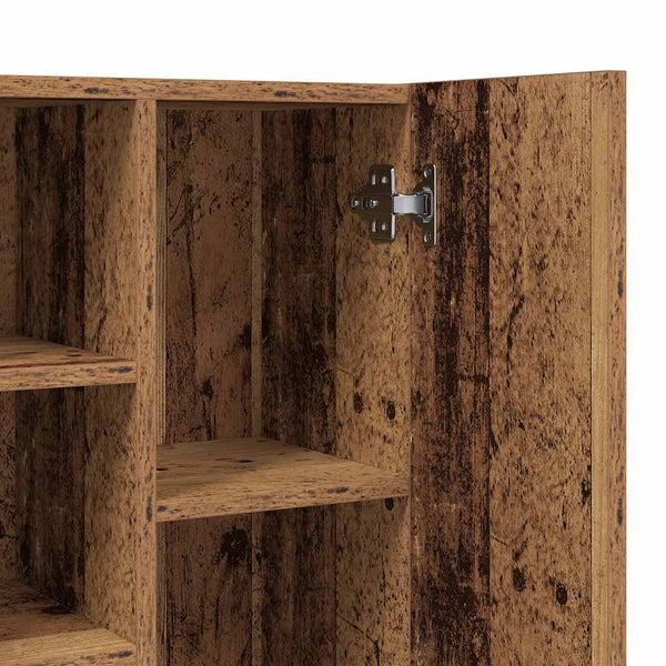 Alter Holzwaschmaschinenschrank Niculcea 64x25,5x190cm