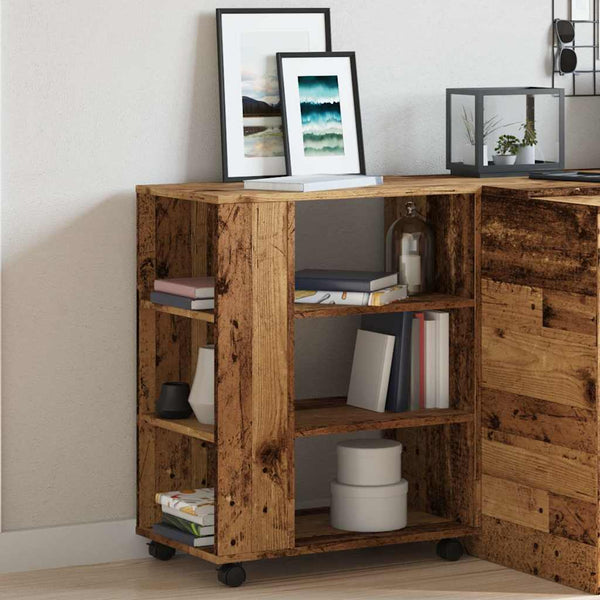 Alter Holzschrank auf Rollen Bernadina 60x35x75cm (Spanplatte)
