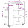 Alter Holzschrank auf Rollen Bernadina 60x35x75cm (Spanplatte)