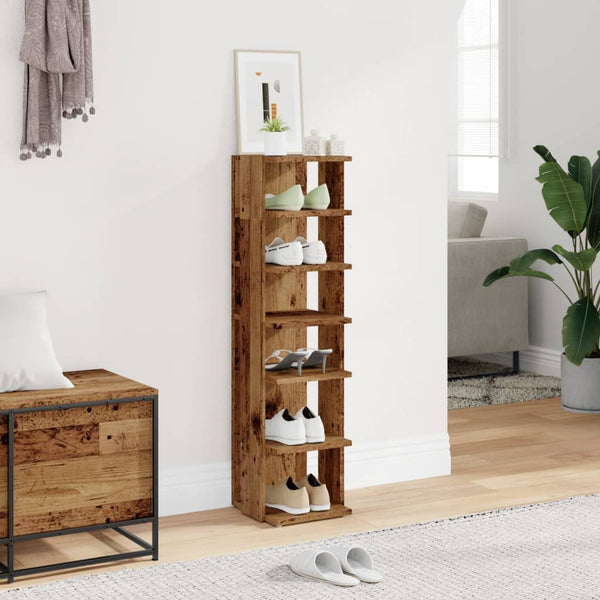 Alter Holzschuhschrank Abdeltattah 28x27x102cm (Holz)