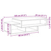 Alter Couchtisch Invest 105x55x32cm (Spanplatte)