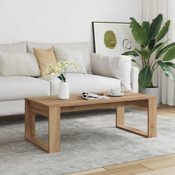 Couchtisch Musetoiu aus Eichenholz, handgefertigt, 102x50x35cm (Holz)