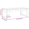 Couchtisch Musetoiu aus Eichenholz, handgefertigt, 102x50x35cm (Holz)