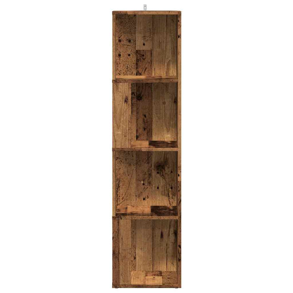 Alter Eckschrank aus Holz Kaleena 33x33x132cm (Spanplatte)
