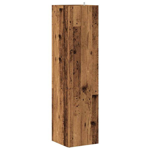 Alter Eckschrank aus Holz Kaleena 33x33x132cm (Spanplatte)