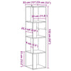 Alter Eckschrank aus Holz Kaleena 33x33x132cm (Spanplatte)