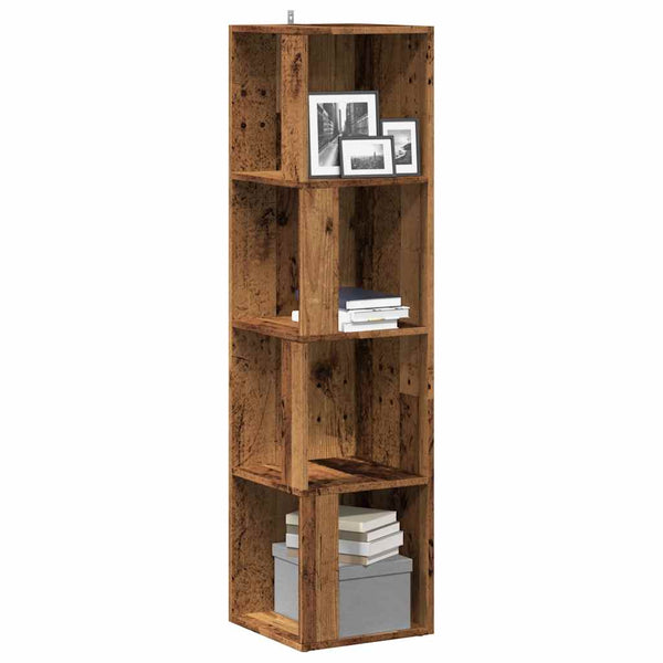 Alter Eckschrank aus Holz Kaleena 33x33x132cm (Spanplatte)