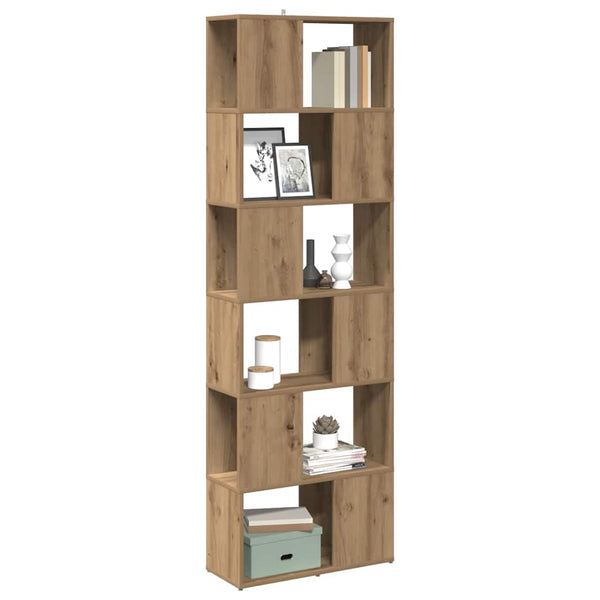 Handgefertigtes Bücherregal/Raumteiler aus Eiche Donald 60x24x186cm