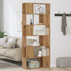 Handgefertigtes Eichen-Bücherregal/Raumteiler Donald 80x24x186cm