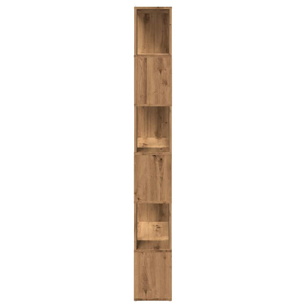 Handgefertigtes Eichen-Bücherregal/Raumteiler Donald 80x24x186cm
