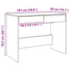 Artesanische Eiche Schreibtisch Claudius 101x50x76,5cm (Holz)