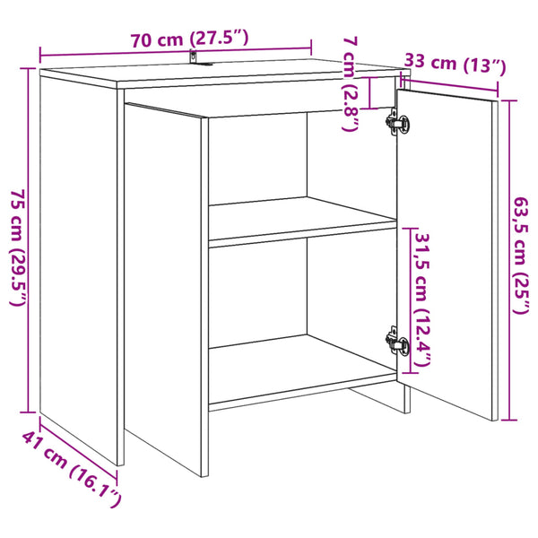 Antikes Sideboard Ghertrude 70x41x75cm (Holz)