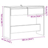 Alter Konsolentisch Nick 100x35x76,5cm (Spanplatte)