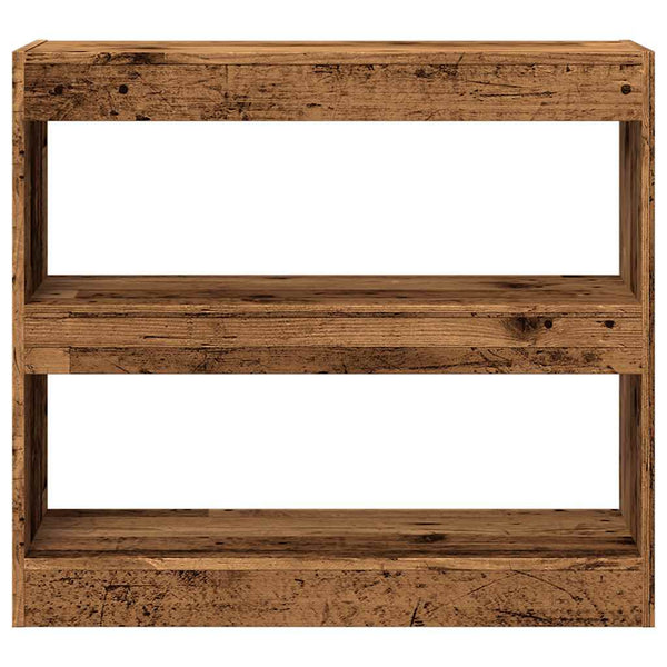 Antikes Holz-Bücherregal/-Raumteiler Milindora 80x30x72cm