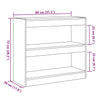 Antikes Holz-Bücherregal/-Raumteiler Milindora 80x30x72cm
