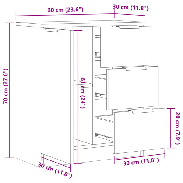 Alte Holzkommode Fili 60x30x70cm (Holz)