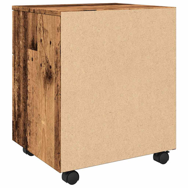 Alter Holz Aktenschrank Pinkasz 45x38x54cm (auf Rollen)