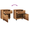 Alter Holz Aktenschrank Pinkasz 45x38x54cm (auf Rollen)