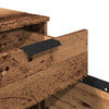 Alter Holz Aktenschrank Pinkasz 45x38x54cm (auf Rollen)