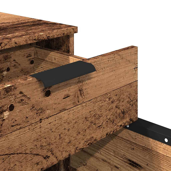 Alter Holz Aktenschrank Pinkasz 45x38x54cm (auf Rollen)