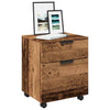 Alter Holz Aktenschrank Pinkasz 45x38x54cm (auf Rollen)