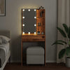 Vanha puu peilipöytä led-valoilla Corci 60x40x140cm