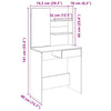 Alter Holzschminktisch Nilda 74,5x40x141cm