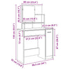 Alter Schminktisch aus Holz Simpronia 86,5x35x136cm