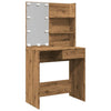 Schminktisch mit LED Flintoaca 74,5x40x141cm (Artisan Eiche)