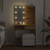 Schminktisch mit LED Flintoaca 74,5x40x141cm (Artisan Eiche)