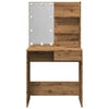 Schminktisch mit LED Flintoaca 74,5x40x141cm (Artisan Eiche)